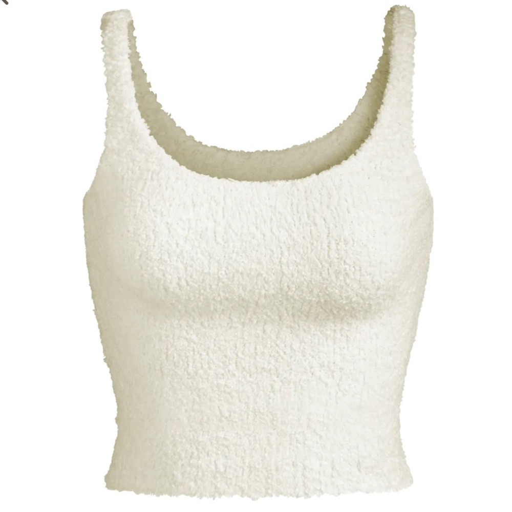 Skims Cozy Knit Tank in Bone / White. S/M. Never worn.